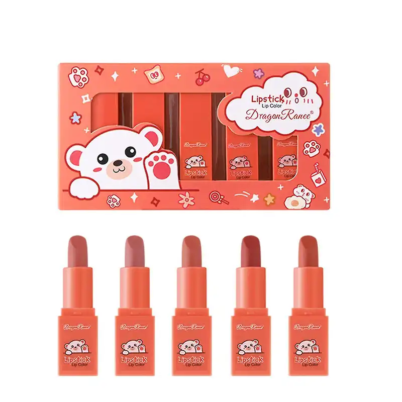 رژ لب جامد دراگون رانی مدل Panda مجموعه 5 عددی
