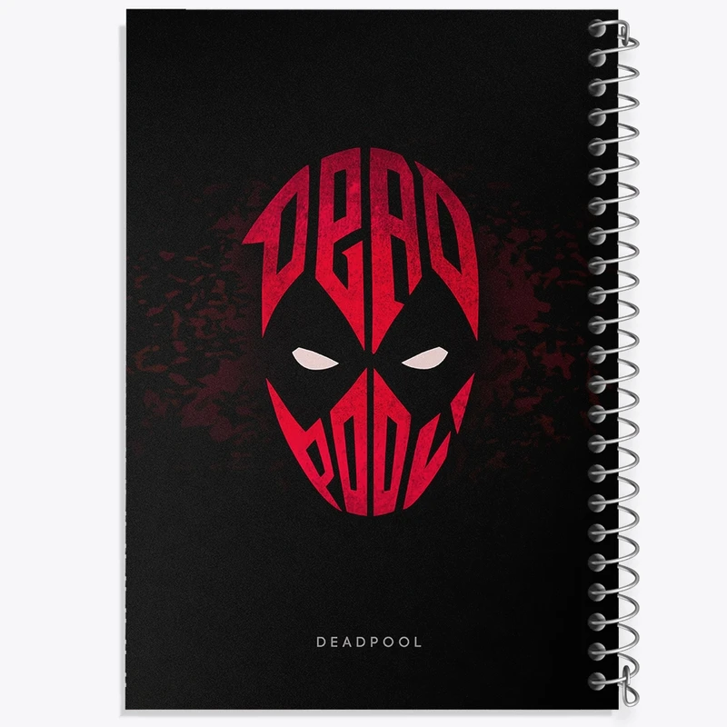 دفتر شطرنجی 50 برگ خندالو مدل ديدبول (Deadpoo) کد F194
