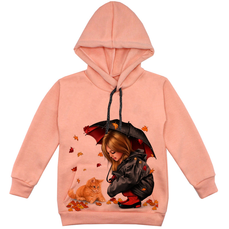 هودی دخترانه مدل دختر پاییزی F01