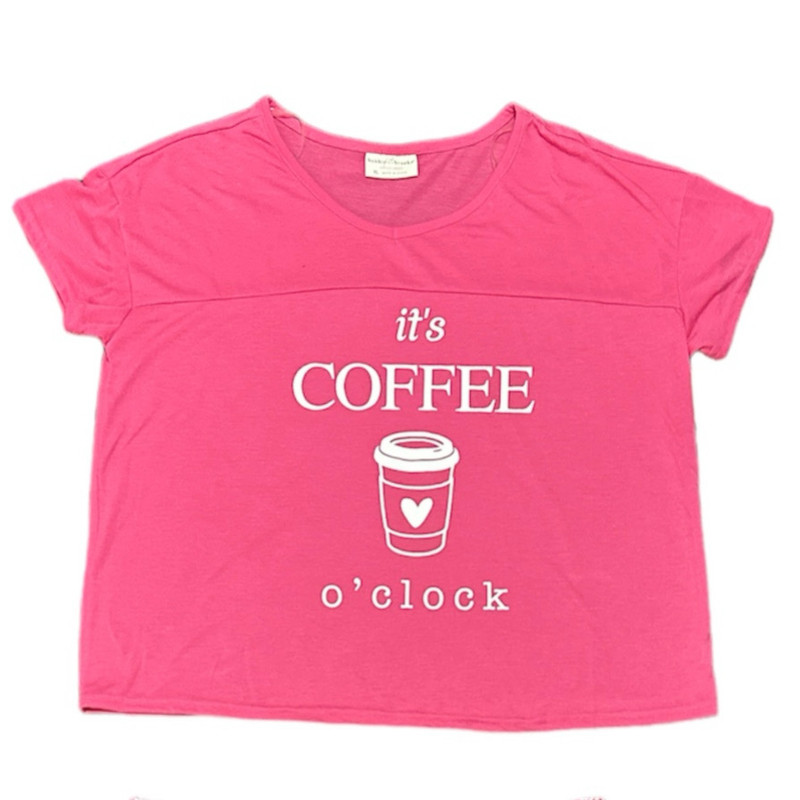 ست تی شرت آستین کوتاه و شلوارک زنانه مدل coffee