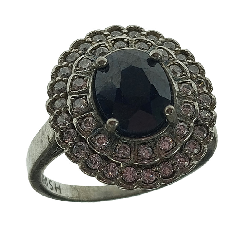 انگشتر نقره زنانه سلین کالا مدل یاقوت کبود کد 45