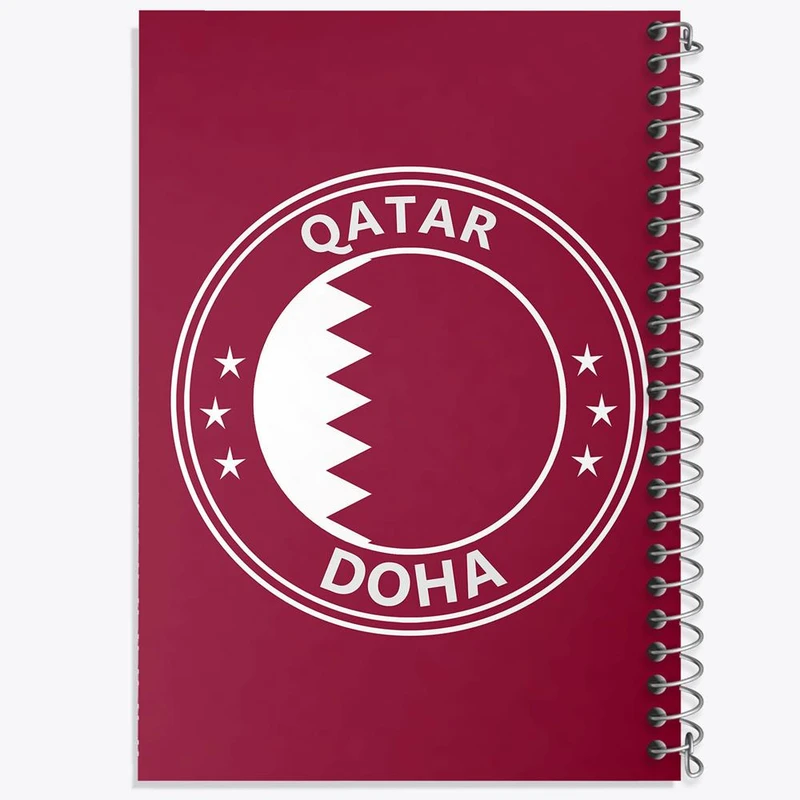 دفتر مشق 100 برگ خندالو طرح پرچم قطر کد 20431