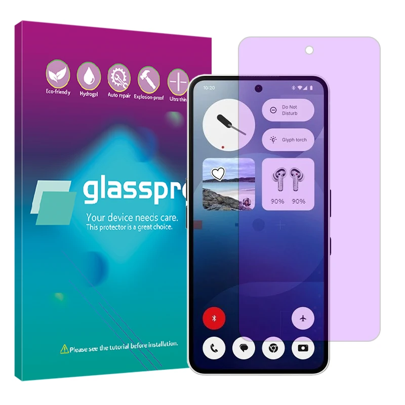 محافظ صفحه نمایش ضد اشعه بنفش گلس پرو مدل Resistant مناسب برای گوشی موبایل ناتینگ Phone 3a