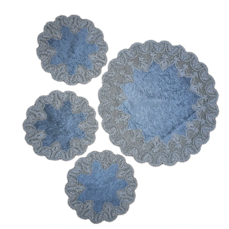 ست 4 تکه رومیزی مدل کاج