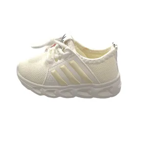 کفش راحتی پسرانه مدل سه خط W01 رنگ سفید