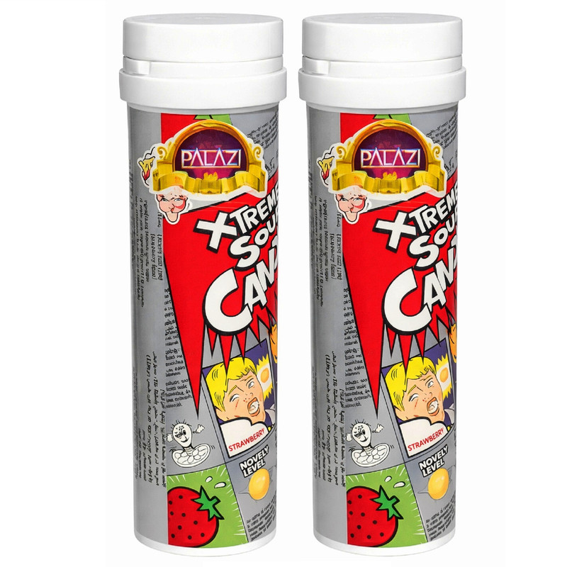 آبنبات خیلی ترش شوک مخلوط میوه ای پالازی - 35 گرم بسته 2 عددی