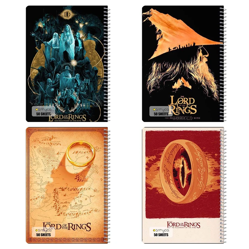 دفتر نقاشي 50 برگ کارنيکا طرح ارباب حلقه‌ها Lord of the Rings کد 50502 مجموعه 4 عددی