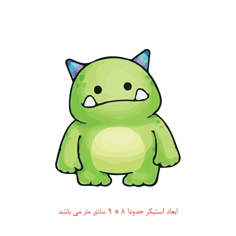 برچسب لپ تاپ طرح هیولا کد 573