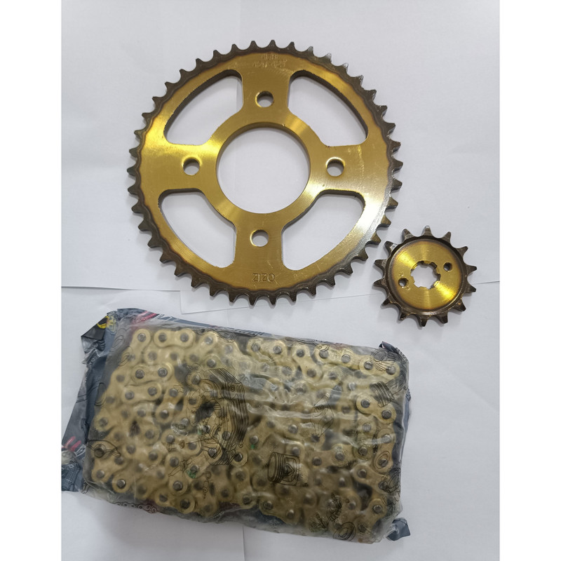 ست دنده زنجیر موتورسیکلت زیزو مدل BM 150 مناسب برای باکسر 150 مجموعه 3 عددی