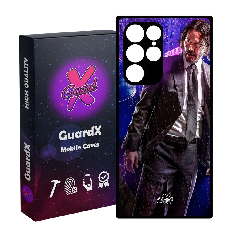 کاور گارد ایکس طرح John Wick مدل Glass10124 مناسب برای گوشی موبایل سامسونگ Galaxy S23 Ultra