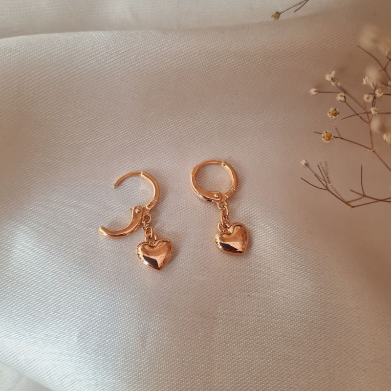 گوشواره زنانه ژوپینگ مدل حلقه ای قلب قلبی گوشواره زنانه ژوپینگ مدل حلقه ای قلب قلبی
