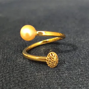  انگشتر طلا 18 عیار زنانه قیراط طرح دایره کد GH1496