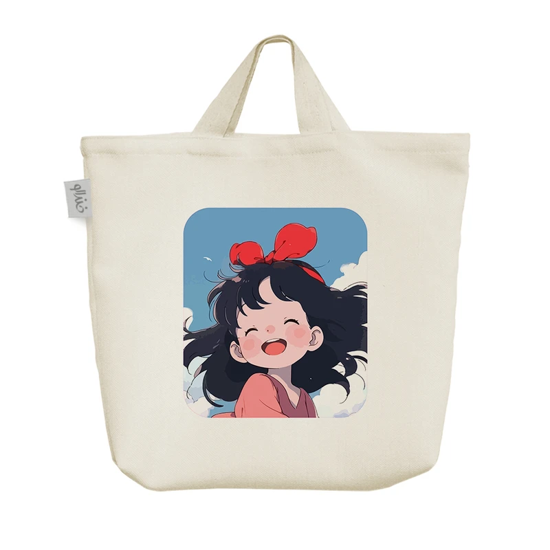 ساک خرید خندالو مدل دختر بچه خندان کد 8275