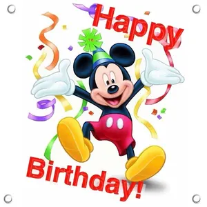 بنر تولد طرح میکی موس کد BnArt-61