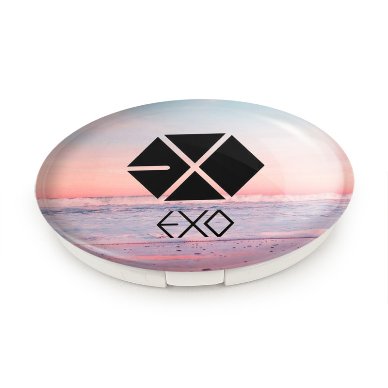 آینه جیبی خندالو طرح گروه اکسو EXO مدل تاشو کد 16864