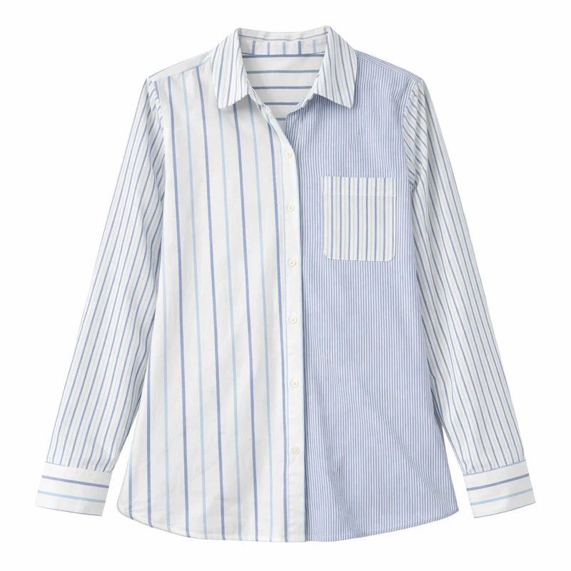 شومیز آستین بلند یقه برگردان زنانه مدل 3856