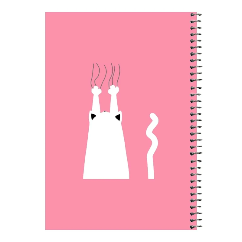 دفتر مشق 80 برگ اس جی مدل گربه آویزان کد 1