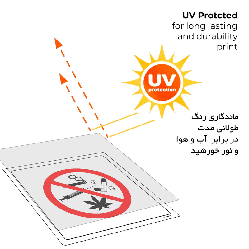 برچسب ایمنی مستر راد طرح مصرف روانگردان ممنوع مدل HSE-OSHA-287
