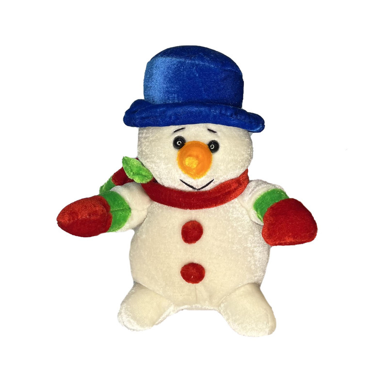 عروسک طرح آدم برفی مدل Vintage Snowman کد SZ13/1174 ارتفاع 18 سانتی متر