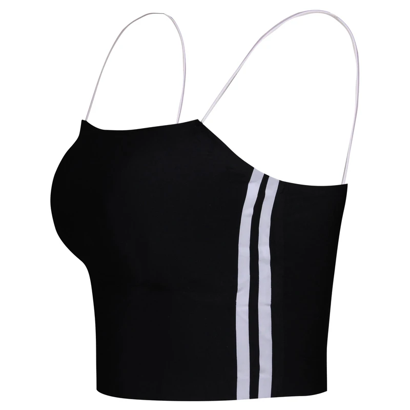 نیم تنه ورزشی زنانه ماییلدا مدل بدون فنر پددار بغل خط دار کد 4748