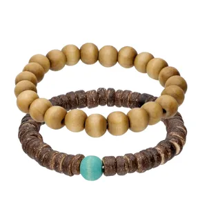دستبند مردانه سیکس مدل  Pearl bracelet 002 مجموعه دو عددی