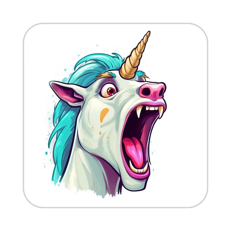 زیر لیوانی کاکتی طرح اسب تک شاخ و یونیکورن مدل mp29599