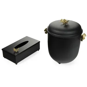 ست سطل و جای دستمال سالی نو مدل پروانه کد M-835