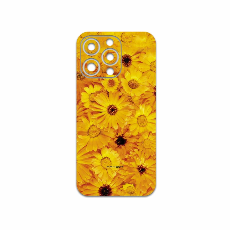 برچسب پوششی ماهوت مدل Yellow-Flower مناسب برای گوشی موبایل اپل iphone 13 Pro