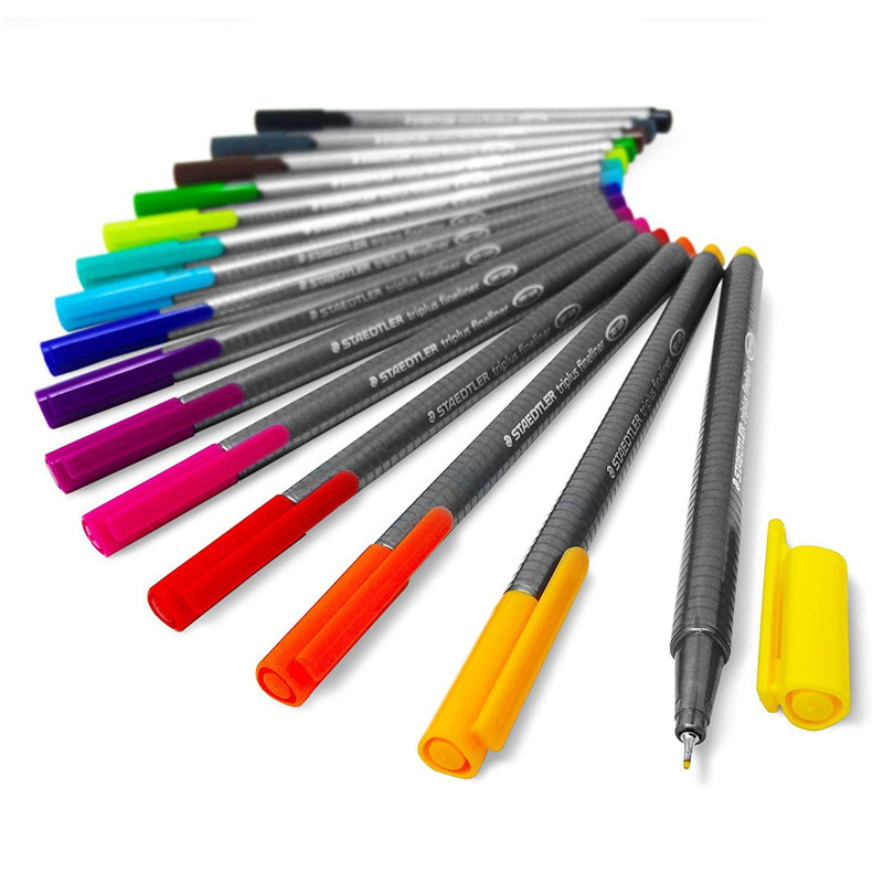 روان نویس استدلر کد 334PCC20 مدل Triplus Fineliner Brilliant Colours بسته 20 عددی به همراه کیف