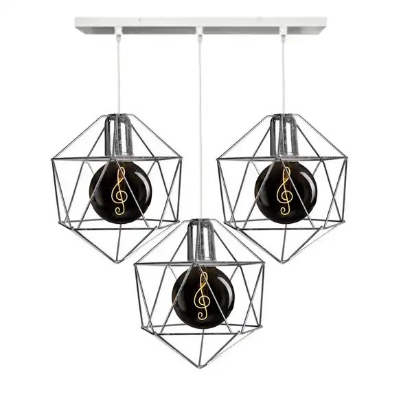 لوستر 3 شعله مدل ذوزنقه کد adli3366