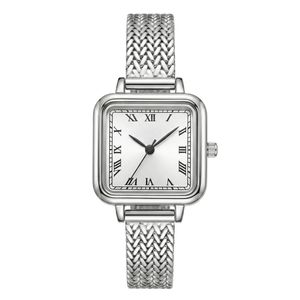 ساعت مچی عقربه‌ای کوارتز زنانه مدل اسپرت مینیمال بند استیل طرح بافت گندمی کد ۴