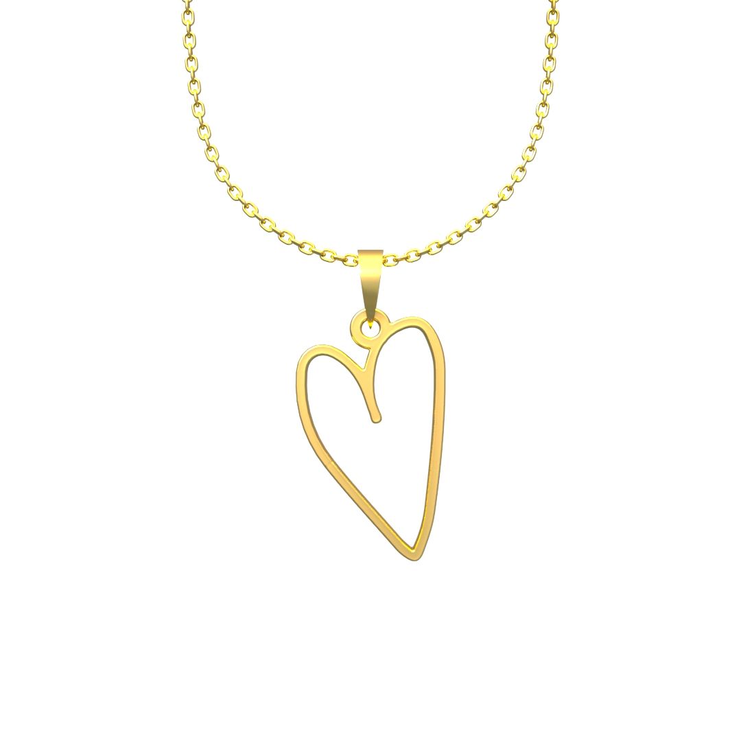 گردنبند طلا 18 عیار زنانه مدوپد مدل قلب کد E3-1-1191 - - 5