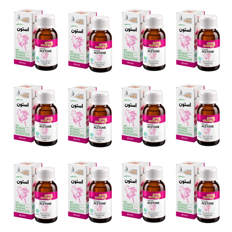 استون لاک پاک کن نرمک مدل ExportBox حجم 60 میلی لیتر مجموعه 12 عددی