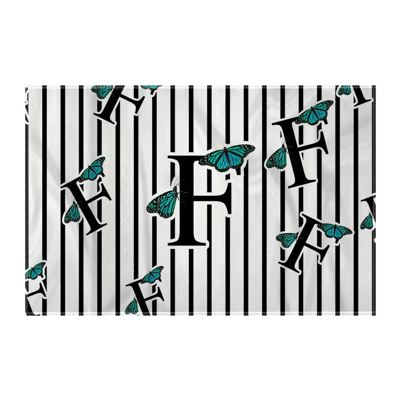 کاغذ کادو ترمه طراحان ایده مدل حرف F  پروانه ای کد cfp3008