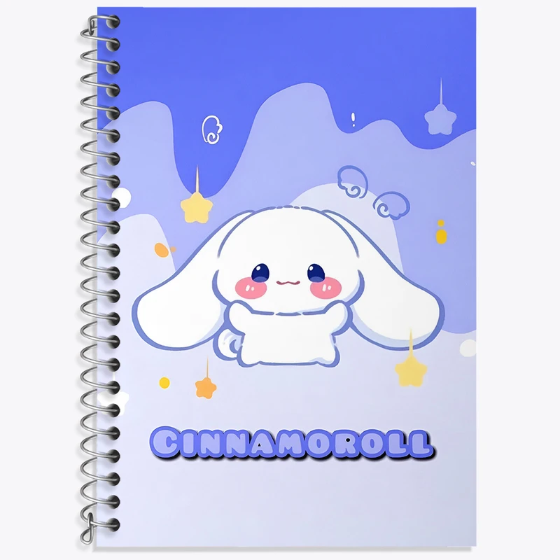 دفتر زبان 50 برگ خندالو مدل سه خط طرح سینامونرول هلو کیتی کد N4187