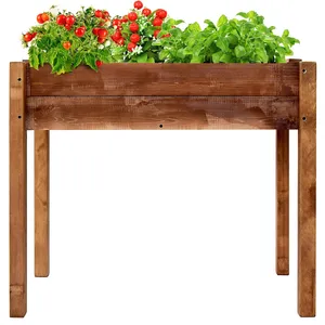 مجموعه آماده کاشت سبزیجات چوبی پایه‌ دار گلدونه