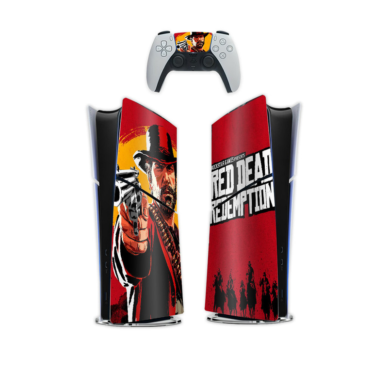 برچسب کنسول بازی پلی استیشن 5 اسلیم کایمون مدل red dead کدP5S035 بسته 6عددی