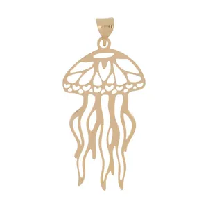 آویز گردنبند طلا 18 عیار زنانه قیراط طرح عروس دریایی کد GH5293