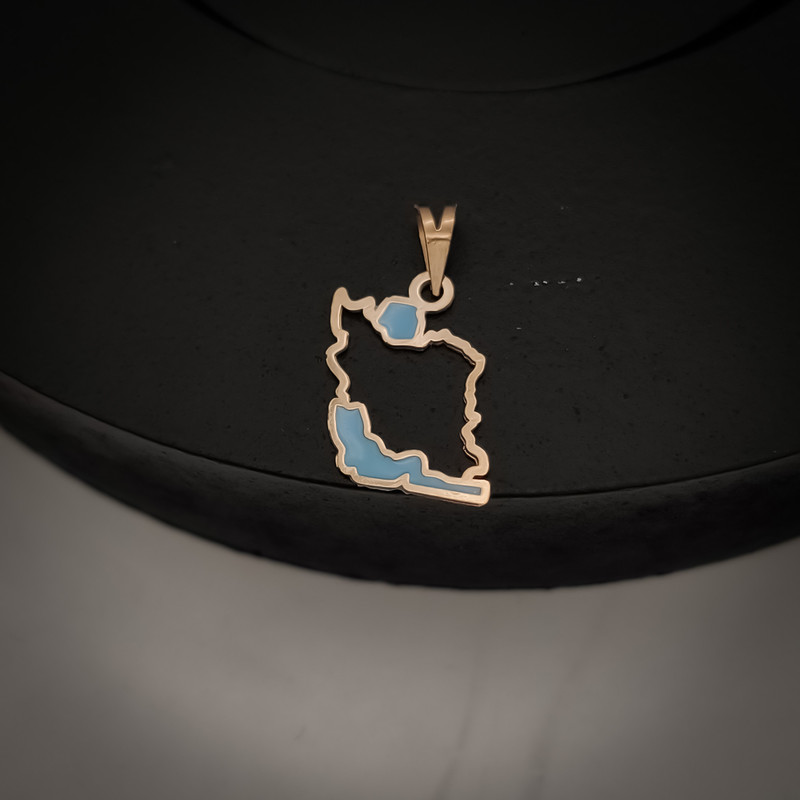 آویز گردنبند طلا 18 عیار دخترانه ناریا طرح ایران کد SH5