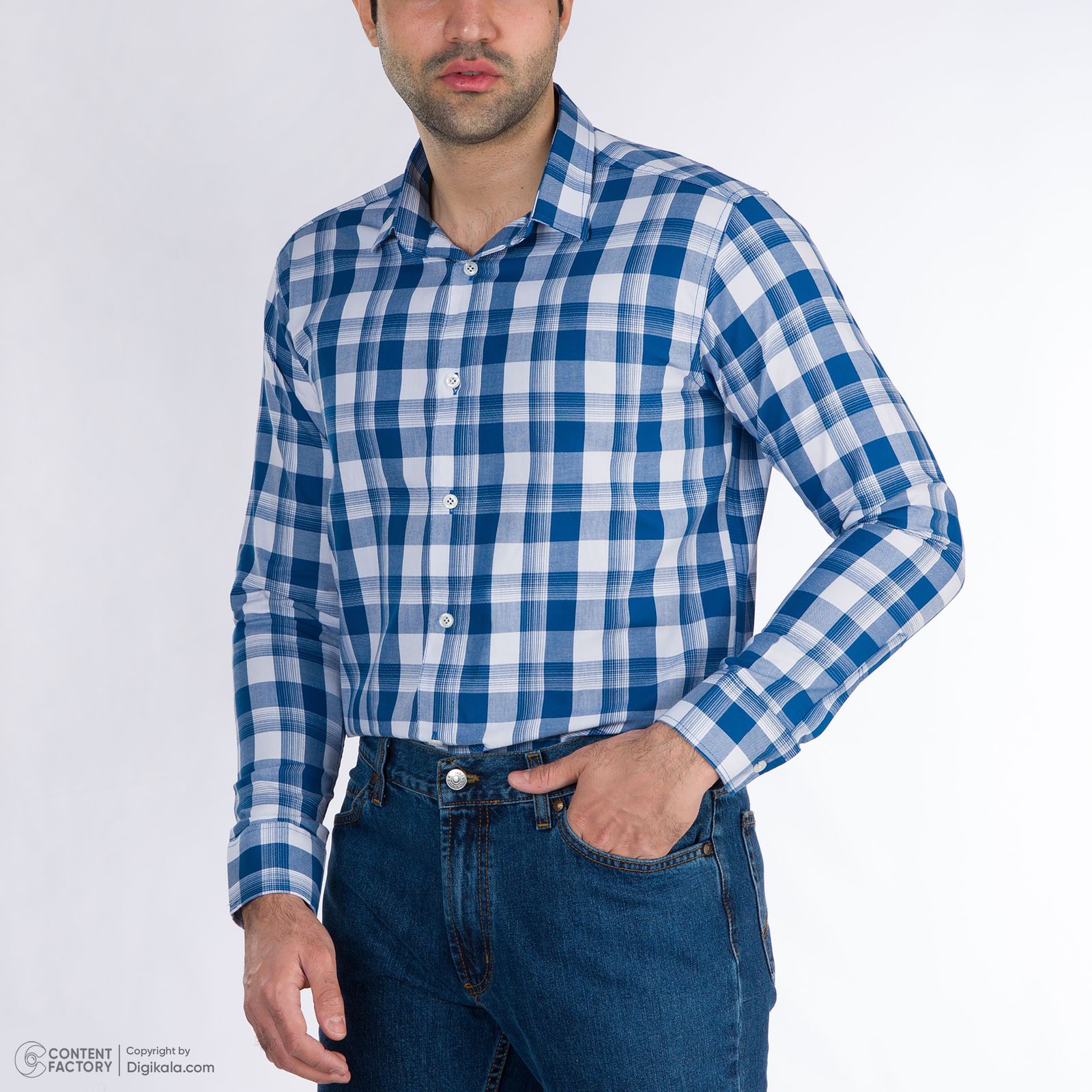پیراهن آستین بلند مردانه باینت مدل 2261701-58 -  - 7
