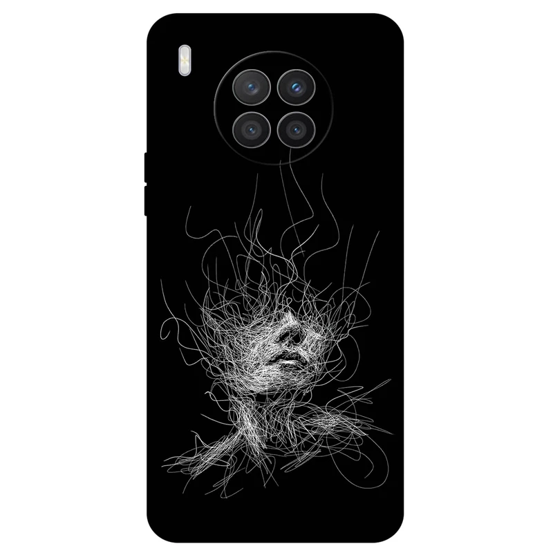 کاور مگافون طرح اسکچ صورت مدل 7423 مناسب برای گوشی موبایل هوآوی Nova 8i
