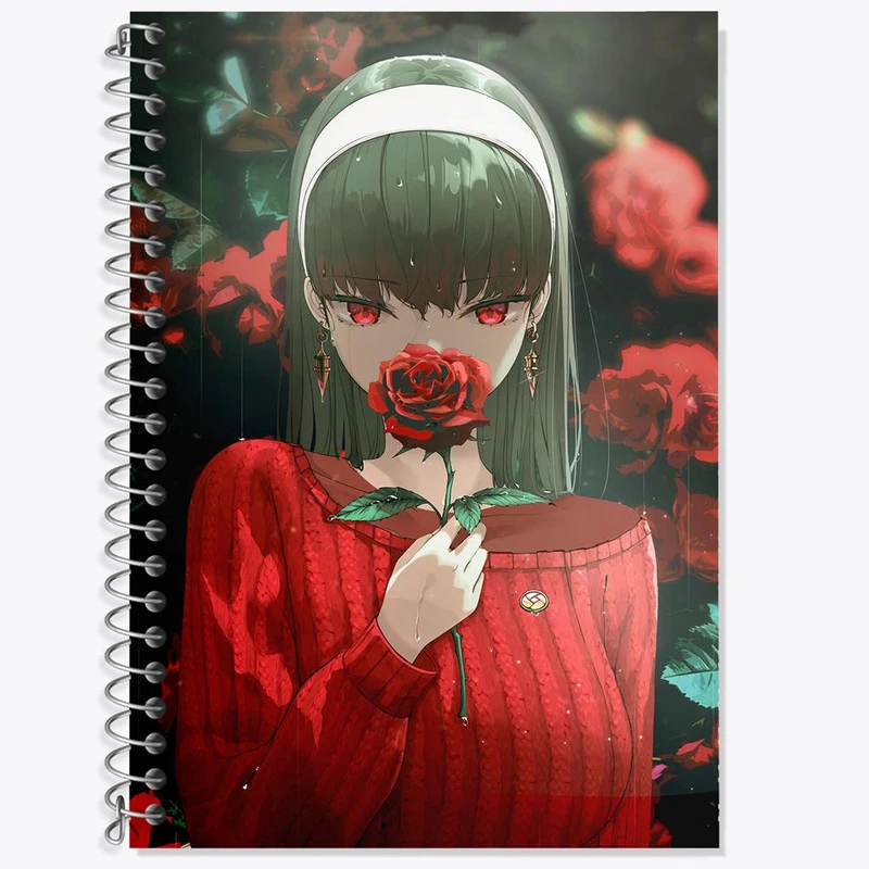 دفتر زبان 50 برگ خندالو مدل دو خط طرح یور فورجر انیمه اسپای ایکس فمیلی Spy x Family کد 17674