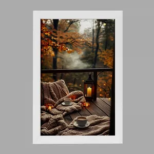 تابلو خندالو مدل منظره ی پاییزی کد F7356