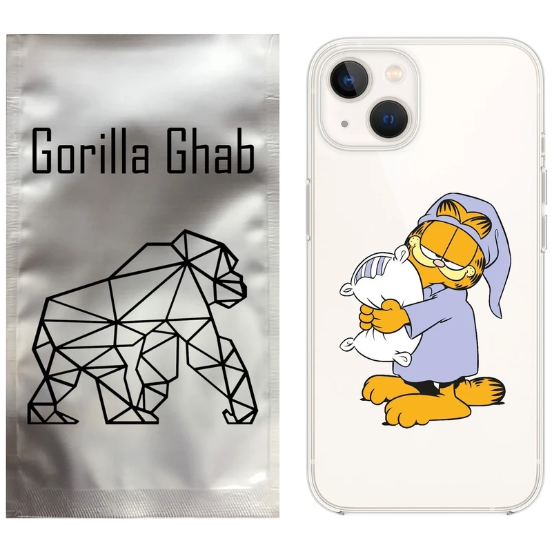 کاور گوریلا قاب مدل CLG کد 73 طرح گارفیلد خوابالو مناسب برای گوشی موبایل اپل iPhone 13 mini