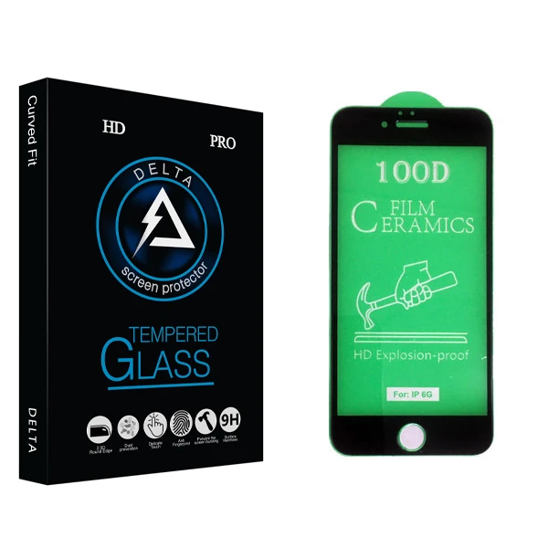 محافظ صفحه نمایش 9D دلتا مدل Fit مناسب برای گوشی موبایل اپل Iphone 6/6s