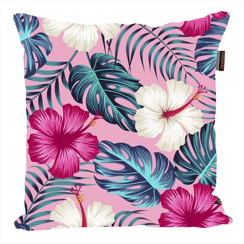 کوسن پاد آفرین مدل فانتزی طرح گل و برگ کد P482