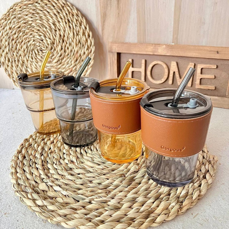 ماگ مدل شیشه ای چرمی
