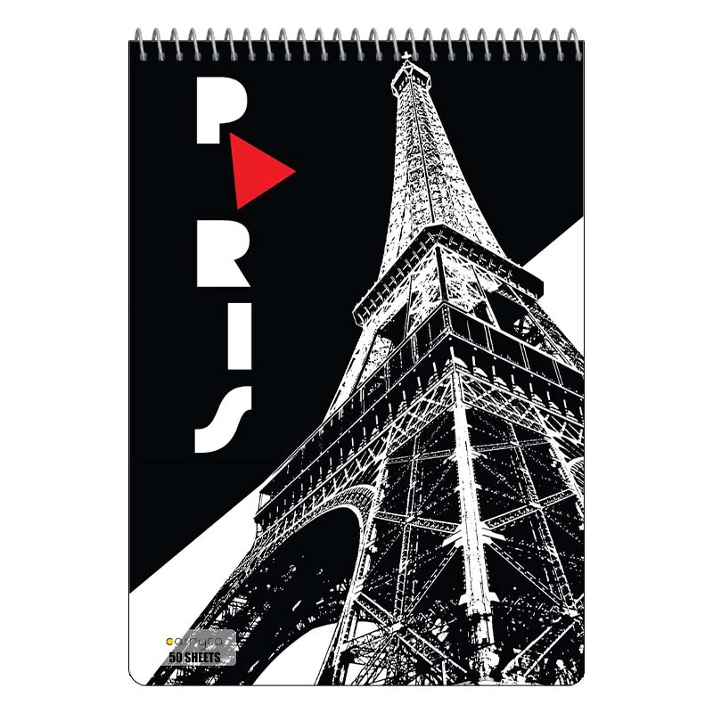 دفتر نقاشی 50 برگ سیمی کارنیکا طرح پاریس Paris کد 53625