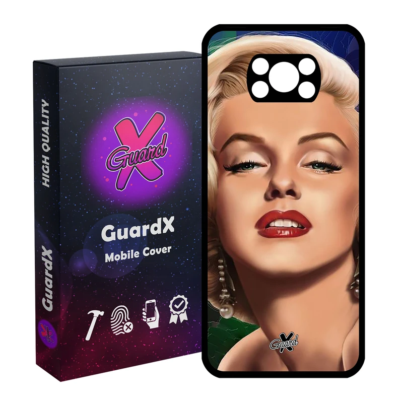 کاور گارد ایکس طرح Marilyn Monroe مدل Glass10300 مناسب برای گوشی موبایل شیائومی Poco X3 Pro