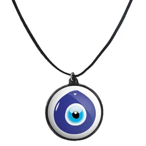 گردنبند پرمانه طرح چشم زخم کد pmb.35679 مدل دو طرفه